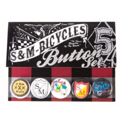 S&amp;M Badges S&M X 5 Buttons Set V.1