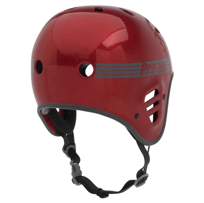 Casque PROTEC Full Cut Certified Red Metal Flake 4 Casque PROTEC Full Cut Certified Red Metal Flake – Image 4