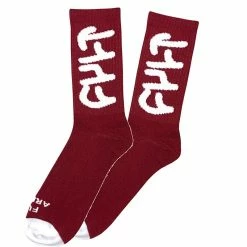 Chaussettes CULT Big Logo Burgundy