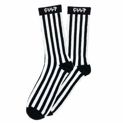 Chaussettes CULT Vertical Stripes Black / White