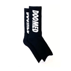 Chaussettes DOOMED Black Logo White