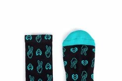 Chaussettes ECLAT Peace Black -équipement vélo Soldes Chaussettes ECLAT Peace Black 1 1