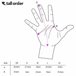 Gants TALL ORDER Barspin Black / Teal -équipement vélo Soldes Gants TALL ORDER guide taille