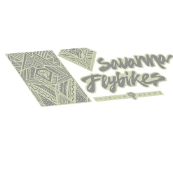 Pack Stickers FLYBIKES Cadre Savanna -équipement vélo Soldes Pack Stickers FLYBIKES Cadre Savanna flat grey