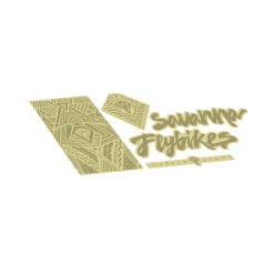 Pack Stickers FLYBIKES Cadre Savanna -équipement vélo Soldes Pack Stickers FLYBIKES Cadre Savanna gloss gold