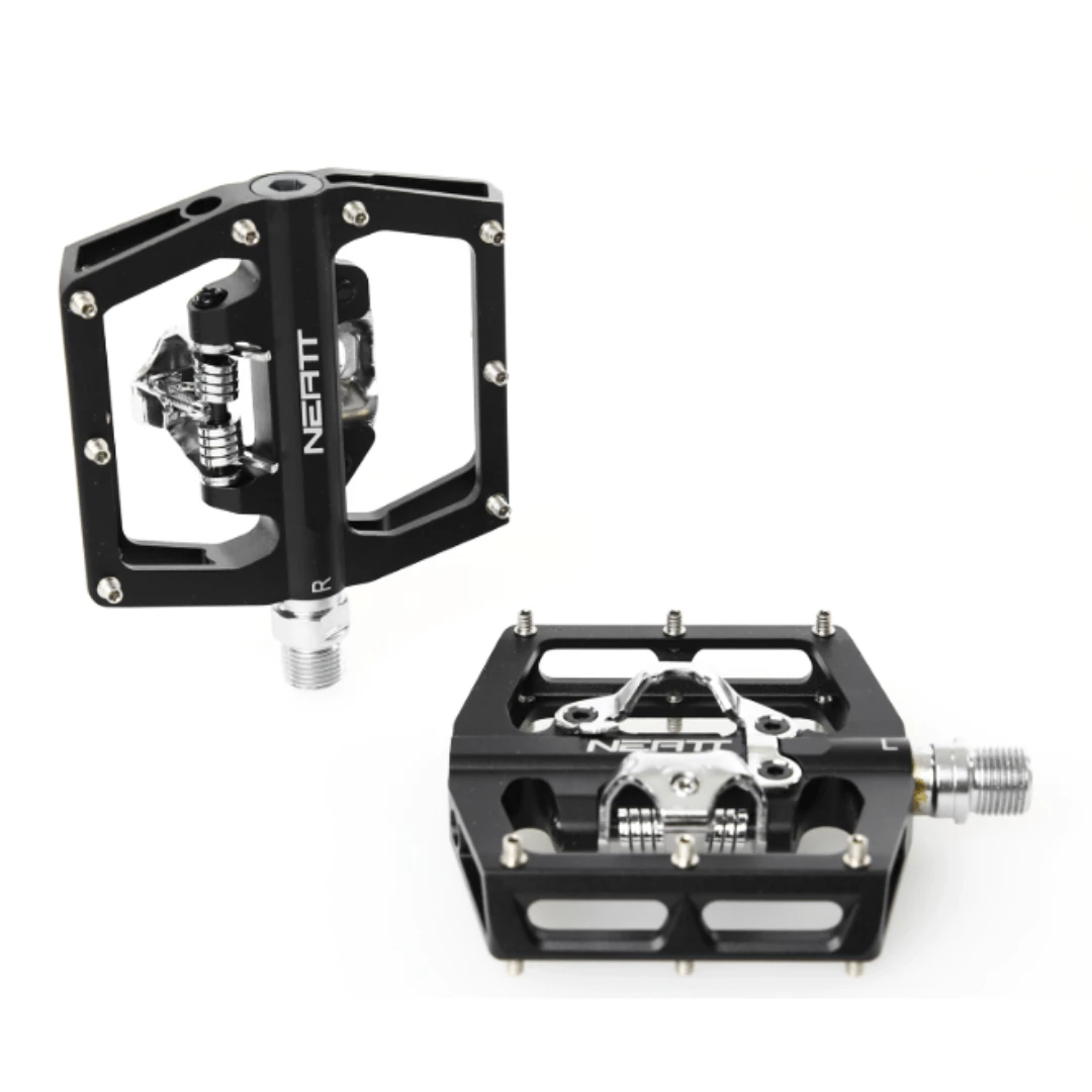 Paire De Pédales Semi-Automatiques NEATT SPD Noir + Calles 2 Paire De Pédales Semi-Automatiques NEATT SPD Noir + Calles – Image 2