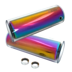 Paire De Pegs ARMOUR BIKES Atomic Alu Oil Slick / Nylon Clear 4.3″
