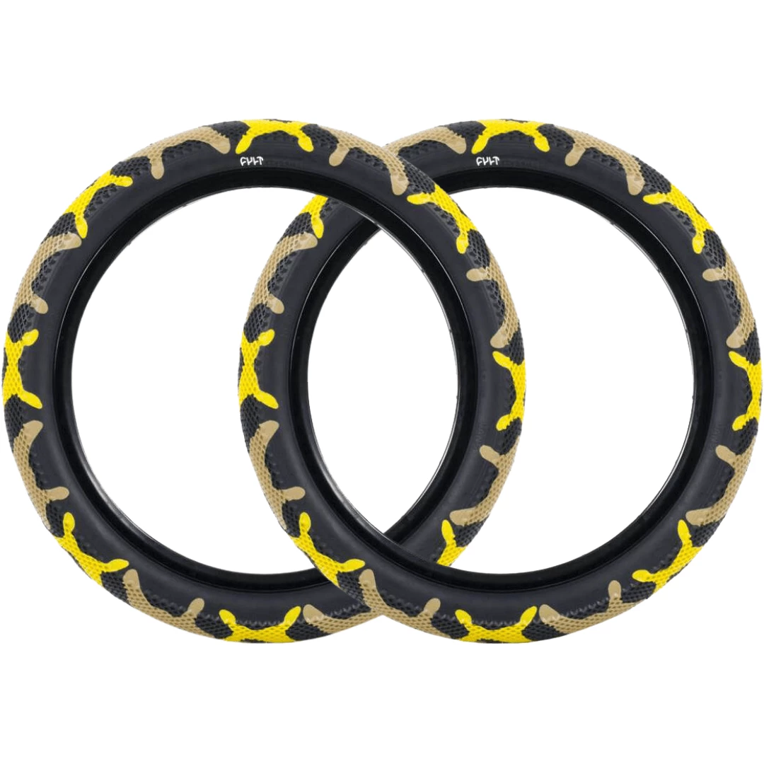 Paire De Pneus CULT X VANS 20″ X 2.40 Yellow Camo 1 Paire De Pneus CULT X VANS 20″ X 2.40 Yellow Camo