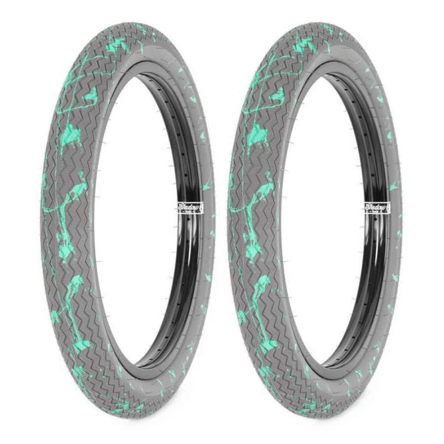 Paire De Pneus SUBROSA Sawtooth 2.35 Teal Drip 1 Paire De Pneus SUBROSA Sawtooth 2.35 Teal Drip