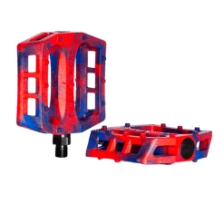 Pédales DEMOLITION Trooper PC -équipement vélo Soldes Pedales DEMOLITION Trooper PC Red Blue Marble