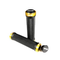 Poignées Lock On ICE Diamond Double Lock 130mm -équipement vélo Soldes Poignees Lock On ICE Diamond Double Lock 130mm gold