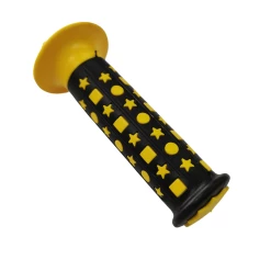 Poignées PLASTICHE CASSANO Star Old School Made In Italy -équipement vélo Soldes Poignees PLASTICHE CASSANO Star Old School Made in Italy Black Yellow4