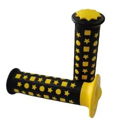 Poignées PLASTICHE CASSANO Star Old School Made In Italy -équipement vélo Soldes Poignees PLASTICHE CASSANO Star Old School Made in Italy Black Yellow5