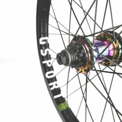 Paire De Roues Custom GSPORT Roloway K7 Sds – Rollcage + 3 Guards -équipement vélo Soldes Roue Custom Arriere GSPORT Roloway Oil Slick K7 SDS Rollcage Black 1 Guard 1