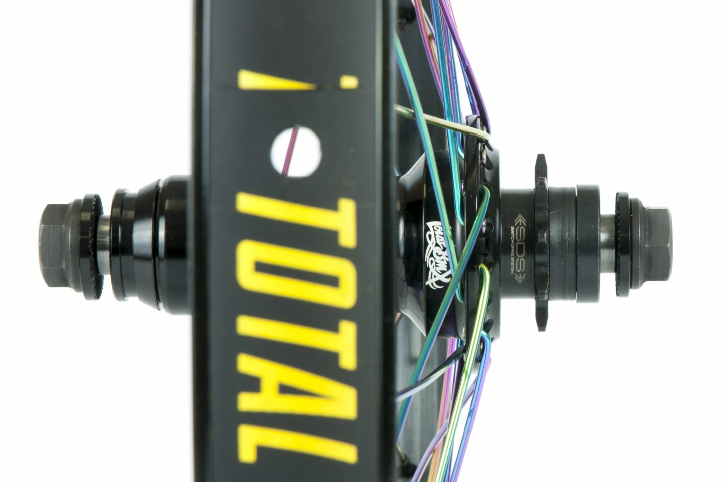 Total-BMX Roue TOTAL BMX Techfire Black / Rainbow K7 SDS 3 Total-BMX Roue TOTAL BMX Techfire Black / Rainbow K7 SDS – Image 3
