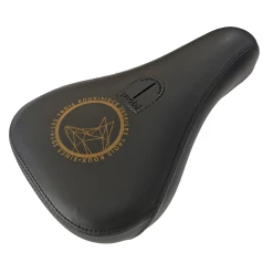Selle LES TROIS ROUX Black Leather Logo Brown