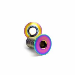 Vis D’axe De Pédalier TLC Titane PROFILE / MADERA Hollow -équipement vélo Soldes TLC BIKES Hollow Rainbow Titanium Crank Spine Bolts 2