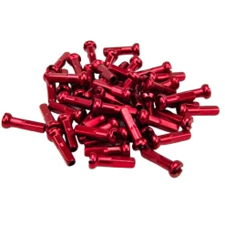 Têtes De Rayons DARTMOOR Aluminium (x38) -équipement vélo Soldes Tetes de rayons DARTMOOR Aluminium x38 red