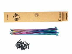 All-In Pack ALL IN De 40 Rayons Double Butted Oil Slick Jetons -équipement vélo Soldes all in 20 jetons double butted edelstahl speichen 8 1