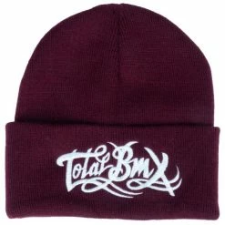 Total-BMX Bonnet TOTAL BMX Logo 5 Coloris -équipement vélo Soldes bonnet total bmx logo burgundy