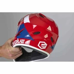 Casque EVOLVE Storm Glossy Red / Blue / White -équipement vélo Soldes casque evolve storm glossy red 2
