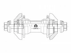 Moyeu ECLAT Cortex + 2 Guards -équipement vélo Soldes cortex front hub drawing 960x720 600x450 1