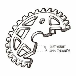 Couronne FLYBIKES Tractor TT -équipement vélo Soldes couronne flybikes tractor tt flat black 1