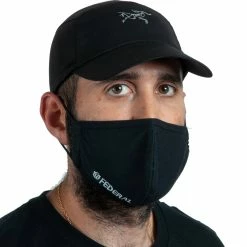 Masque FEDERAL Embroidery -équipement vélo Soldes federal mask black 1 1500x1500