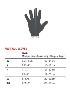Gants G-FORM Pro Trail -équipement vélo Soldes guide de taille gform gants