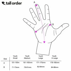 Gants TALL ORDER Barspin Logo Black -équipement vélo Soldes guide taille tall order 1