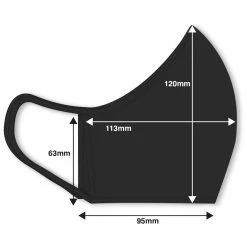 Masque FEDERAL Embroidery -équipement vélo Soldes mask sizing chart 1500x1500
