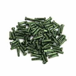 Têtes De Rayons LES TROIS ROUX Aluminium (x40) -équipement vélo Soldes pack 40 tetes de rayons excess alu Green