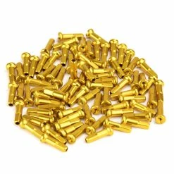 Têtes De Rayons LES TROIS ROUX Aluminium (x40) -équipement vélo Soldes pack 40 tetes de rayons excess alu gold