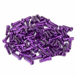 Têtes De Rayons LES TROIS ROUX Aluminium (x40) -équipement vélo Soldes pack 40 tetes de rayons excess alu purple