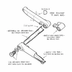 Pédalier FLYBIKES Dolmen 24 V.2 -équipement vélo Soldes pedalier flybikes dolmen 2 investment cast black