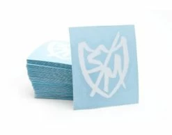 S&amp;M Pack Stickers S&M Sharpie Shield Die Cut White 2’5 (x100)