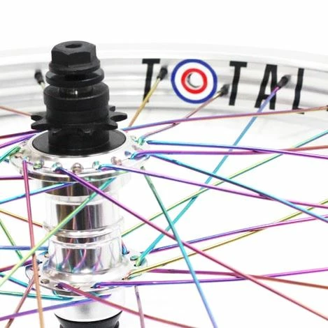 Total-BMX Roue TOTAL BMX Techfire Silver / Rainbow K7 SDS 2 Total-BMX Roue TOTAL BMX Techfire Silver / Rainbow K7 SDS – Image 2