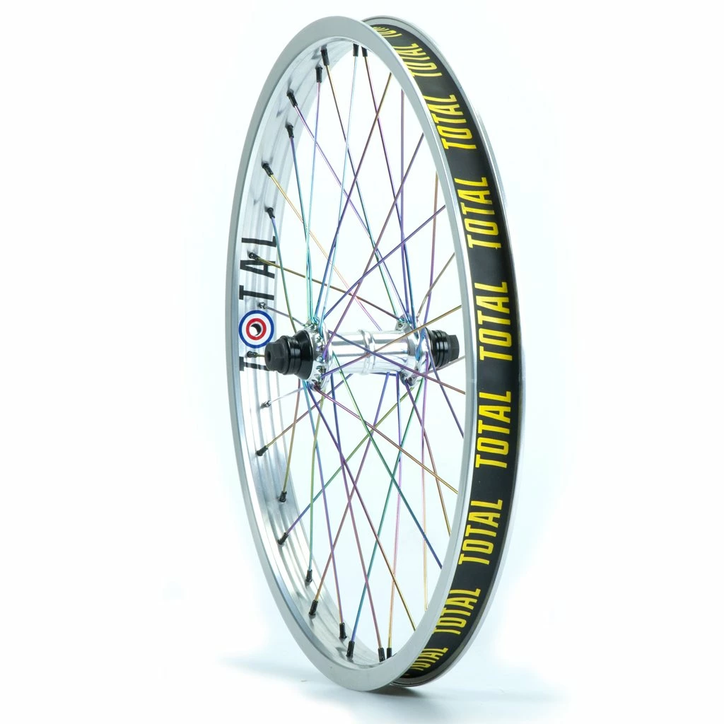 Total-BMX Roue TOTAL BMX Front Techfire Silver / Rainbow 1 Total-BMX Roue TOTAL BMX Front Techfire Silver / Rainbow