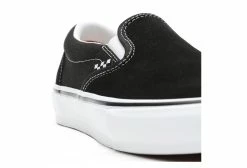 Chaussures VANS Skate Slip On PRO Black / White -équipement vélo Soldes vans slip on skate pro Black White 4